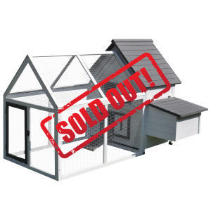 Wood Chicken Coop Pet Poultry Chicken House Backyard with Nesting Box Ramp Run
